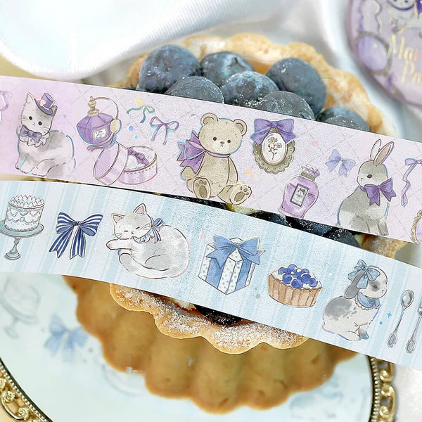 PRE-ORDER MAY! BGM Washi Tape - Marchen Party Holographic Foil - Tea Time - Image 4
