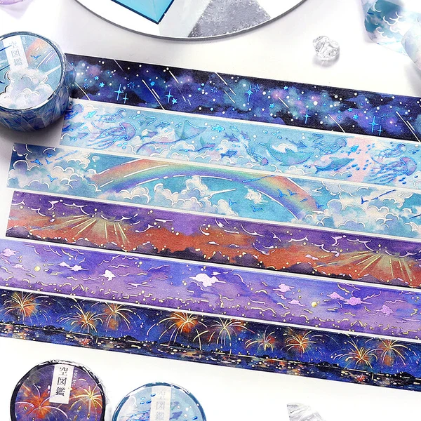 PRE-ORDER MAY! BGM Washi Tape - Sky Illustration - Evening Dusk - Image 4