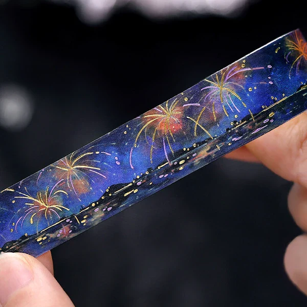 PRE-ORDER MAY! BGM Washi Tape - Sky Illustration - Fireworks - Image 3