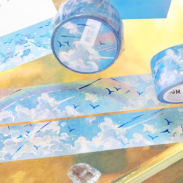 PRE-ORDER MAY! BGM Washi Tape - Sky Illustration - Sunny Sky - Image 3