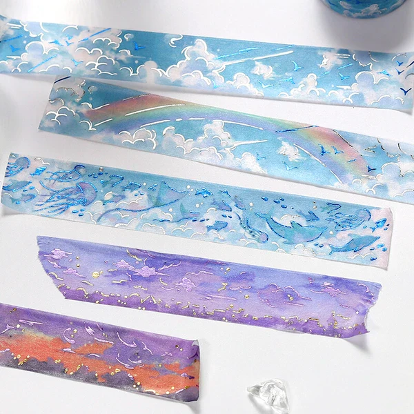 PRE-ORDER MAY! BGM Washi Tape - Sky Illustration - Sunny Sky - Image 4