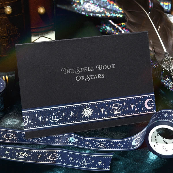 PRE-ORDER MAY! BGM Washi Tape - Star Magic Book - Blue - Image 3