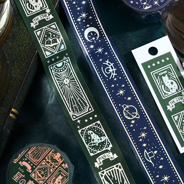 PRE-ORDER MAY! BGM Washi Tape - Star Magic Book - Blue - Image 4