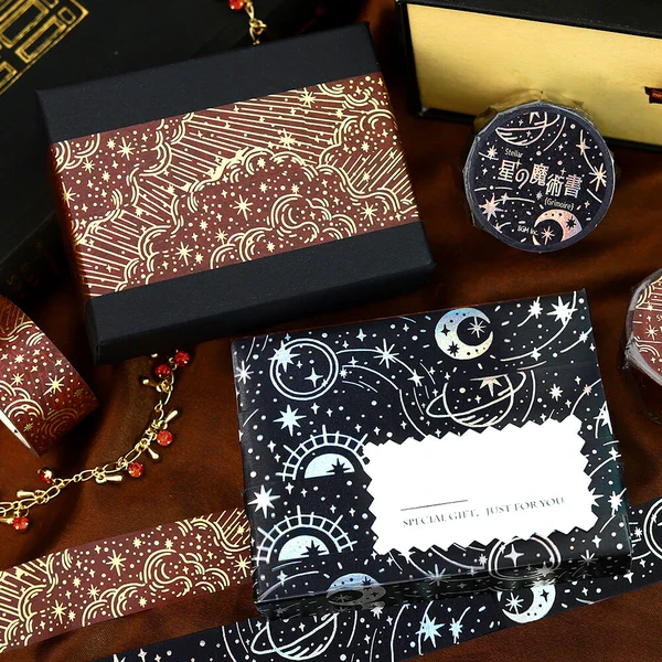PRE-ORDER MAY! BGM Washi Tape - Star Magic Book - Darkness - Image 4