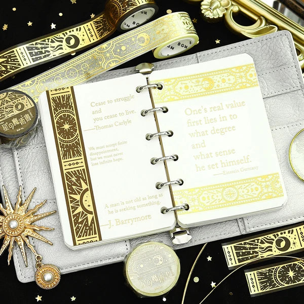 PRE-ORDER MAY! BGM Washi Tape - Star Magic Book - Light - Image 4