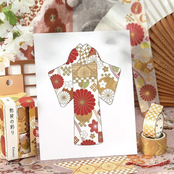PRE-ORDER MAY! BGM Washi Tape - The Colors of Japanese Dress - Golden Harmony - Image 3