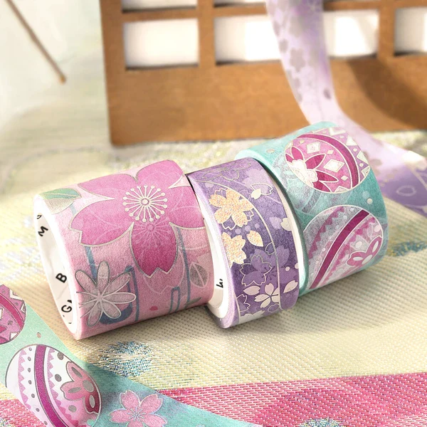 PRE-ORDER MAY! BGM Washi Tape - The Colors of Japanese Dress - Cherry Blossoms - Image 4