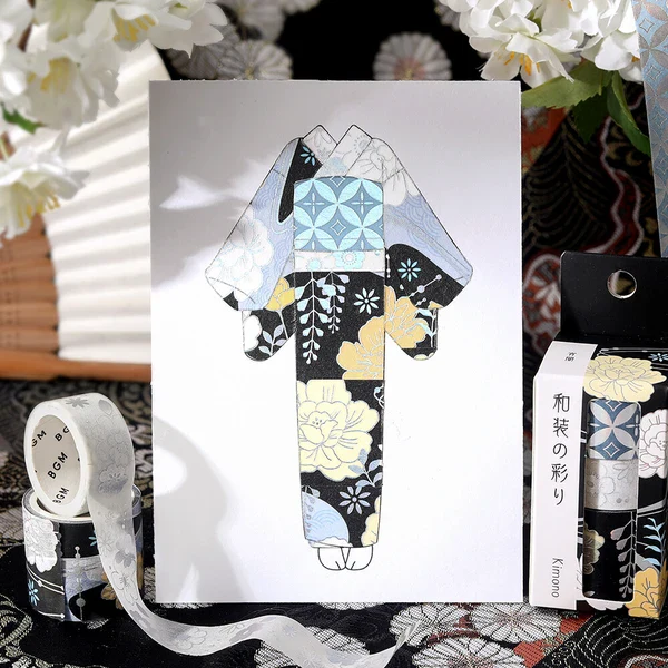 PRE-ORDER MAY! BGM Washi Tape - The Colors of Japanese Dress - Evening Darkness - Image 3