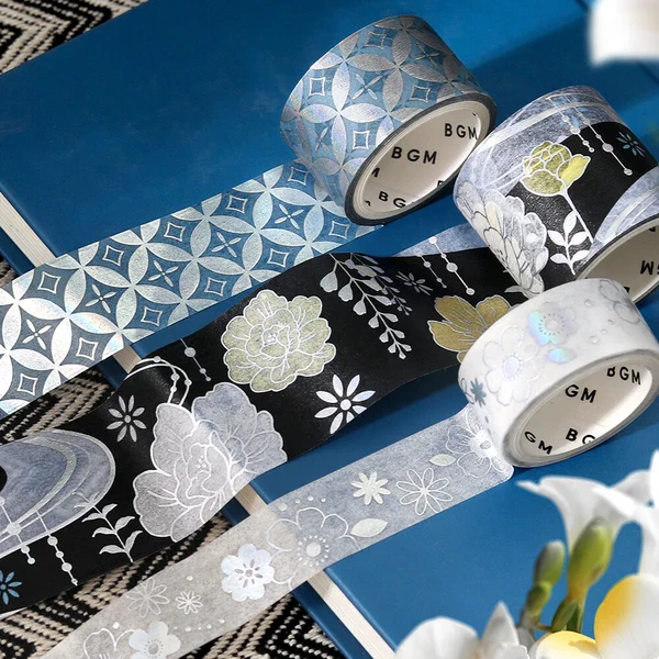 PRE-ORDER MAY! BGM Washi Tape - The Colors of Japanese Dress - Evening Darkness - Image 4