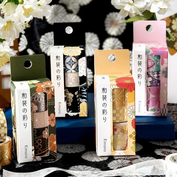 PRE-ORDER MAY! BGM Washi Tape - The Colors of Japanese Dress - Dark Green - Image 6