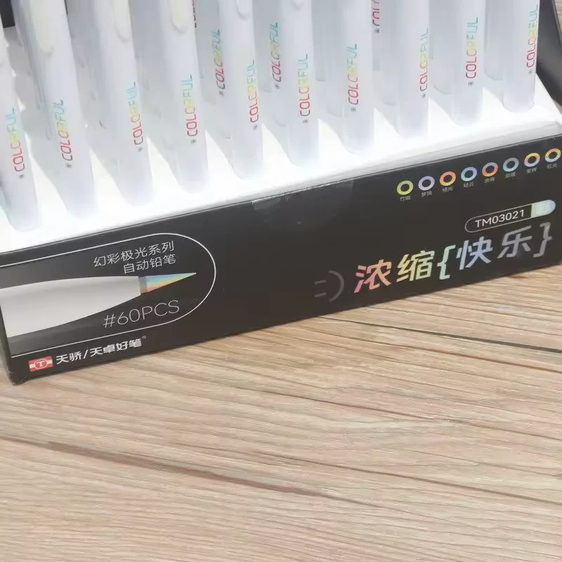Rainbow Gradient Mechanical Pencil – Multicolor Solid Lead Writing Pencil - Image 6