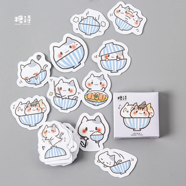 Sticker Box - Ramen Bowl of Cats - 45 Stickers - Image 2