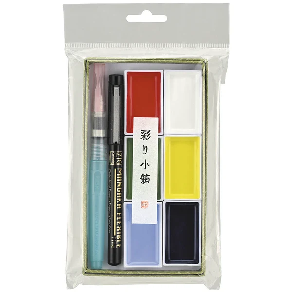 PRE-ORDER MAY! Kuretake - Gansai tambi - Travel Paint Set - 6 Colours - Image 2