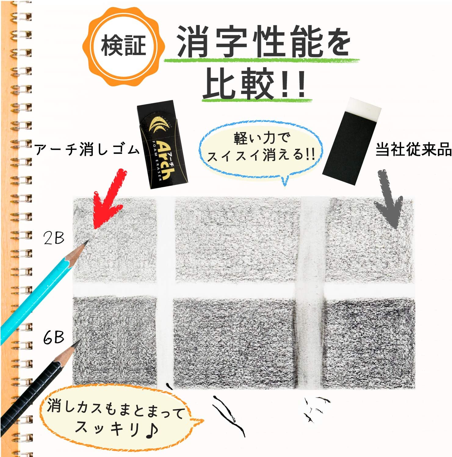 Sakura Arch Foam Eraser Big 100 - Black - Image 6