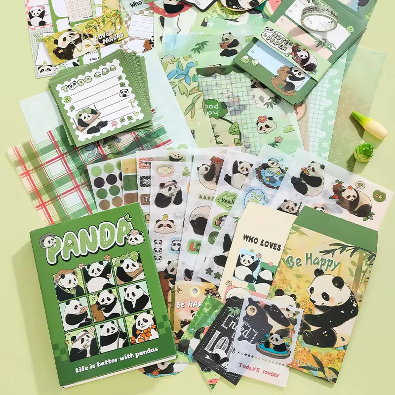 Lovely Pandas Scrapbook - Stationery Gift Box Set - Image 2
