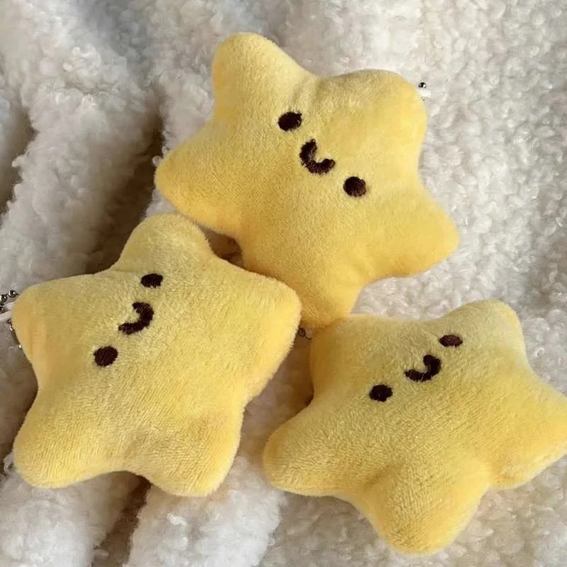 Star Squeaky Plush Keychain - Sunshine Yellow - Image 3