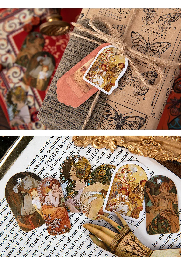 Sticker Box - Alphonse Mucha Art Nouveau - 45 stickers - Image 7
