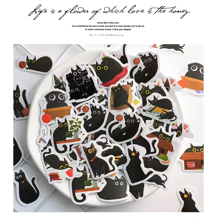 Sticker Box - Mr. Black Cat - 45 Stickers - Image 5