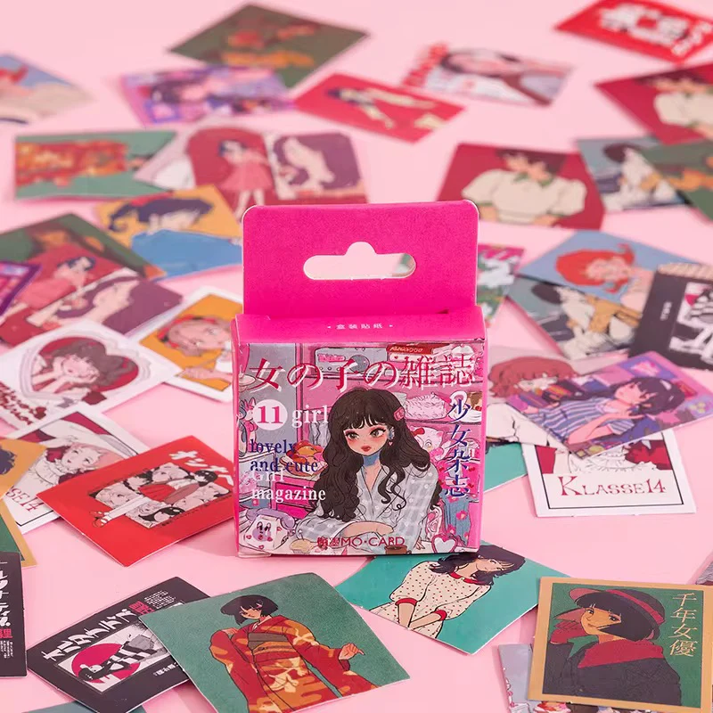 Sticker Box - Lovely & Cute Magazine Girls - 46 Stickers