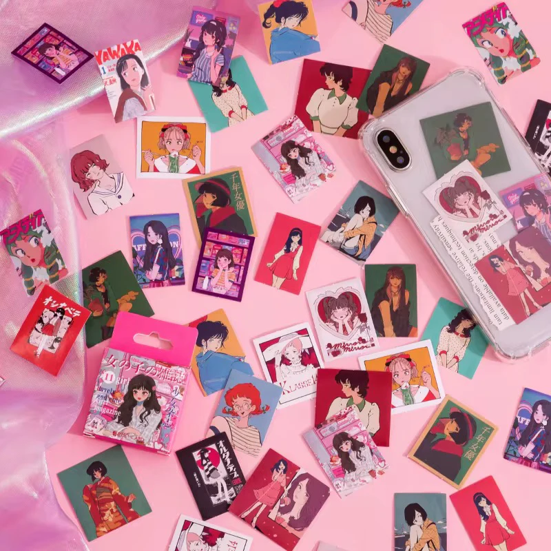 Sticker Box - Lovely & Cute Magazine Girls - 46 Stickers - Image 2