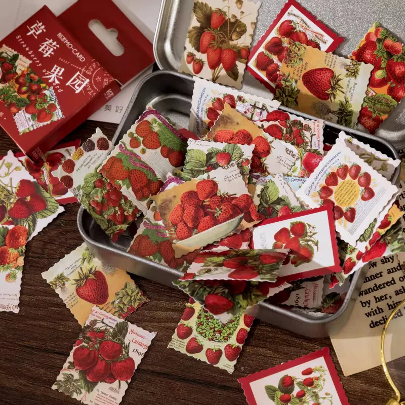 Sticker Box - Vintage Strawberry - 45 Stickers - Image 3