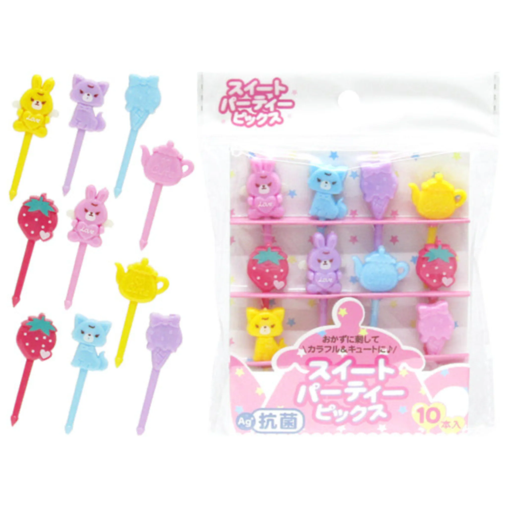 Food Picks - Sweet Animal Tea Party - Set of 10 - Image 3