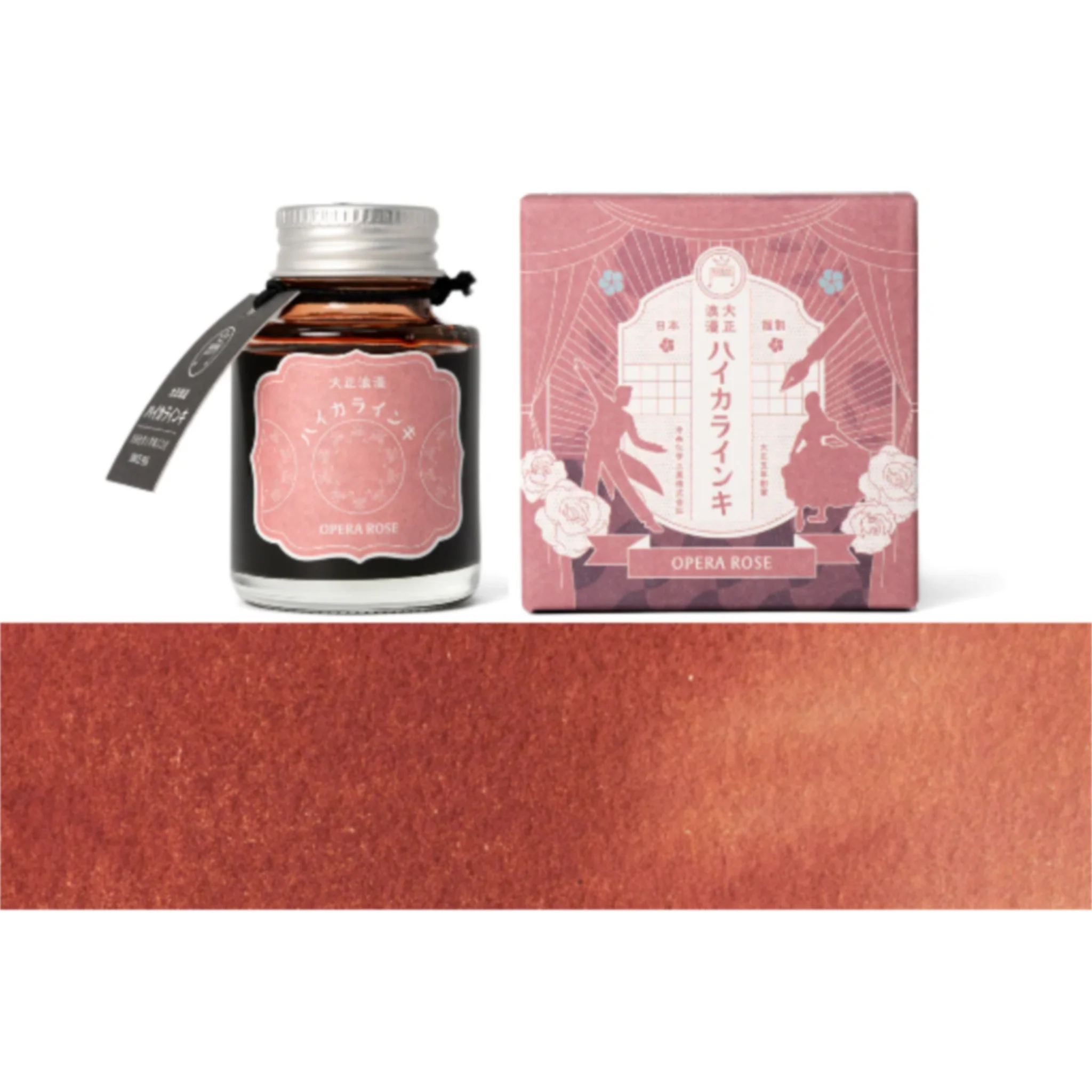Teranishi Guitar Fountain Pen Ink - Opera Rose 40ml - Image 4
