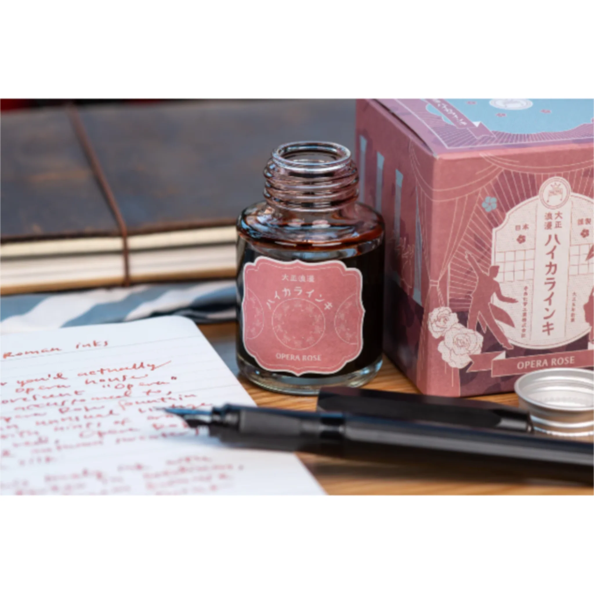Teranishi Guitar Fountain Pen Ink - Opera Rose 40ml - Image 5