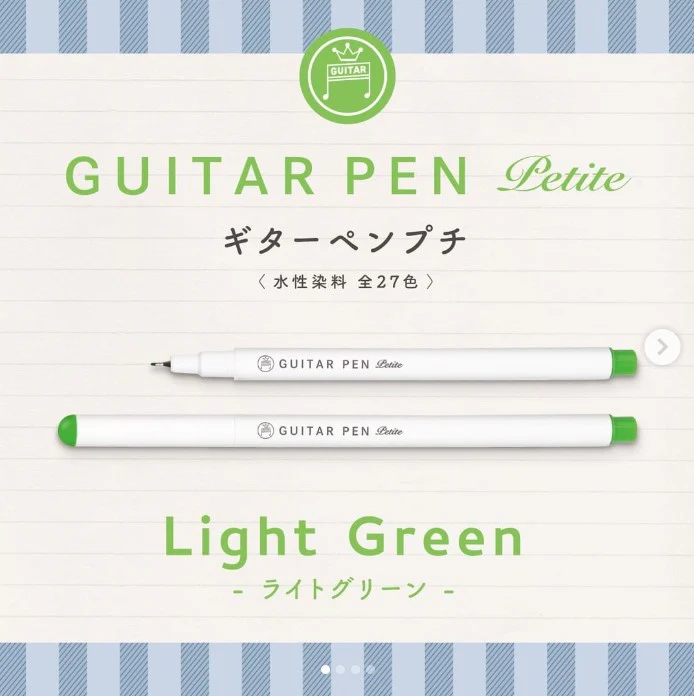Teranishi Guitar Pen Petite - 0.3mm - Light Green, Peppermint & Turquoise - Set of 3 - Image 2