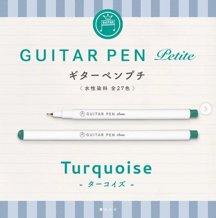Teranishi Guitar Pen Petite - 0.3mm - Light Green, Peppermint & Turquoise - Set of 3 - Image 4