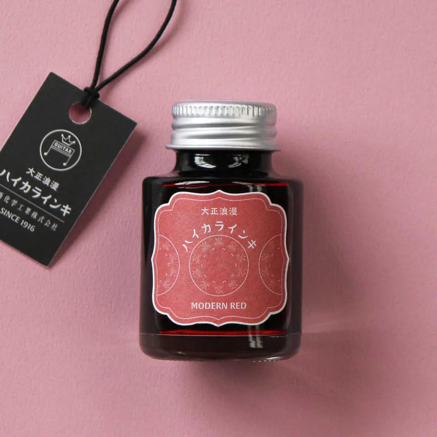 Teranishi Guitar Fountain Pen Ink - Modern Red - 40ml - Image 3