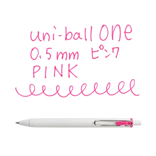 Uni-ball One Gel Pen - 0.5mm - Pink - Image 2