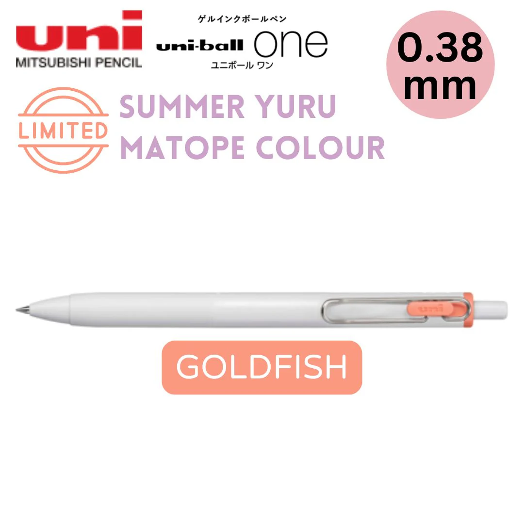 RESTOCK! Uni-Ball One Gel Pen - 0.38mm - Goldfish Bowl