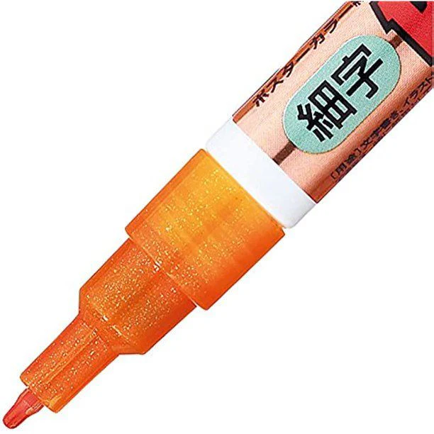 POSCA Fine Glitter Marker - Set of 7 Colors - Image 3