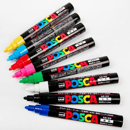 POSCA Acrylic Paint Marker PC-5M Medium Set of 8 Colors - Image 4