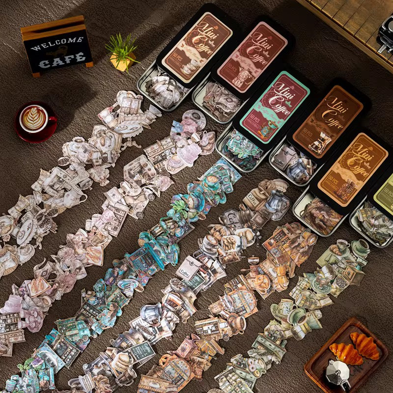 Mini Coffee Sticker Tin Series - 50 Stickers - Image 2