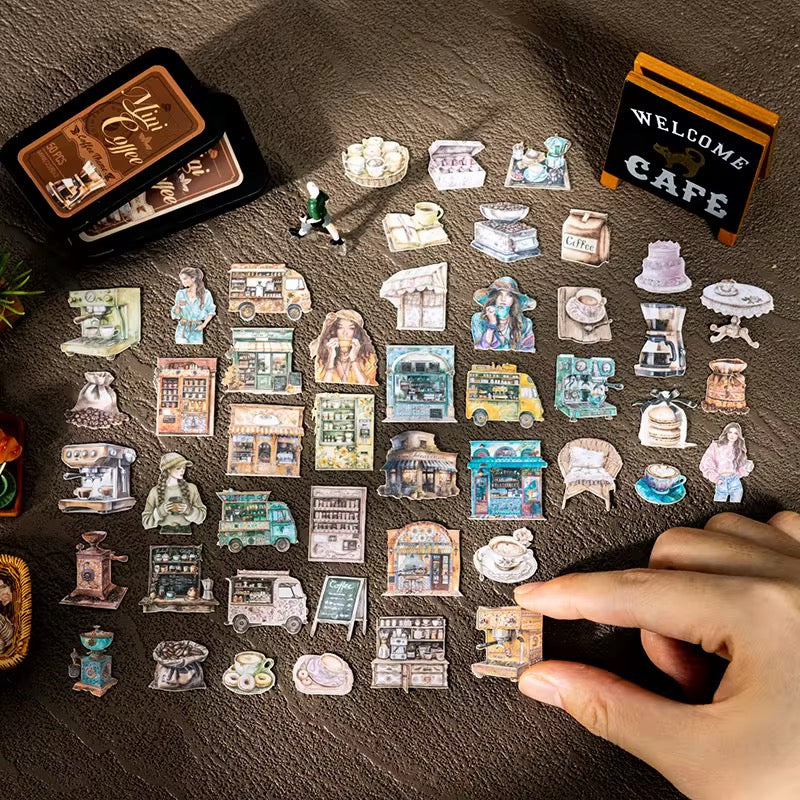 Mini Coffee Sticker Tin Series - 50 Stickers - Image 3