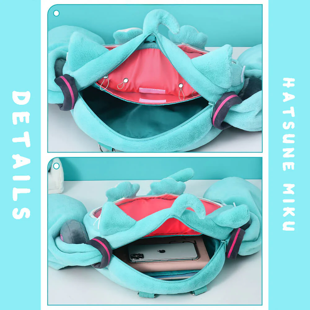 Hatsune Miku Plush Ita Bag - Official BEMOE Edition Shoulder & Cross Body Bag - Image 5