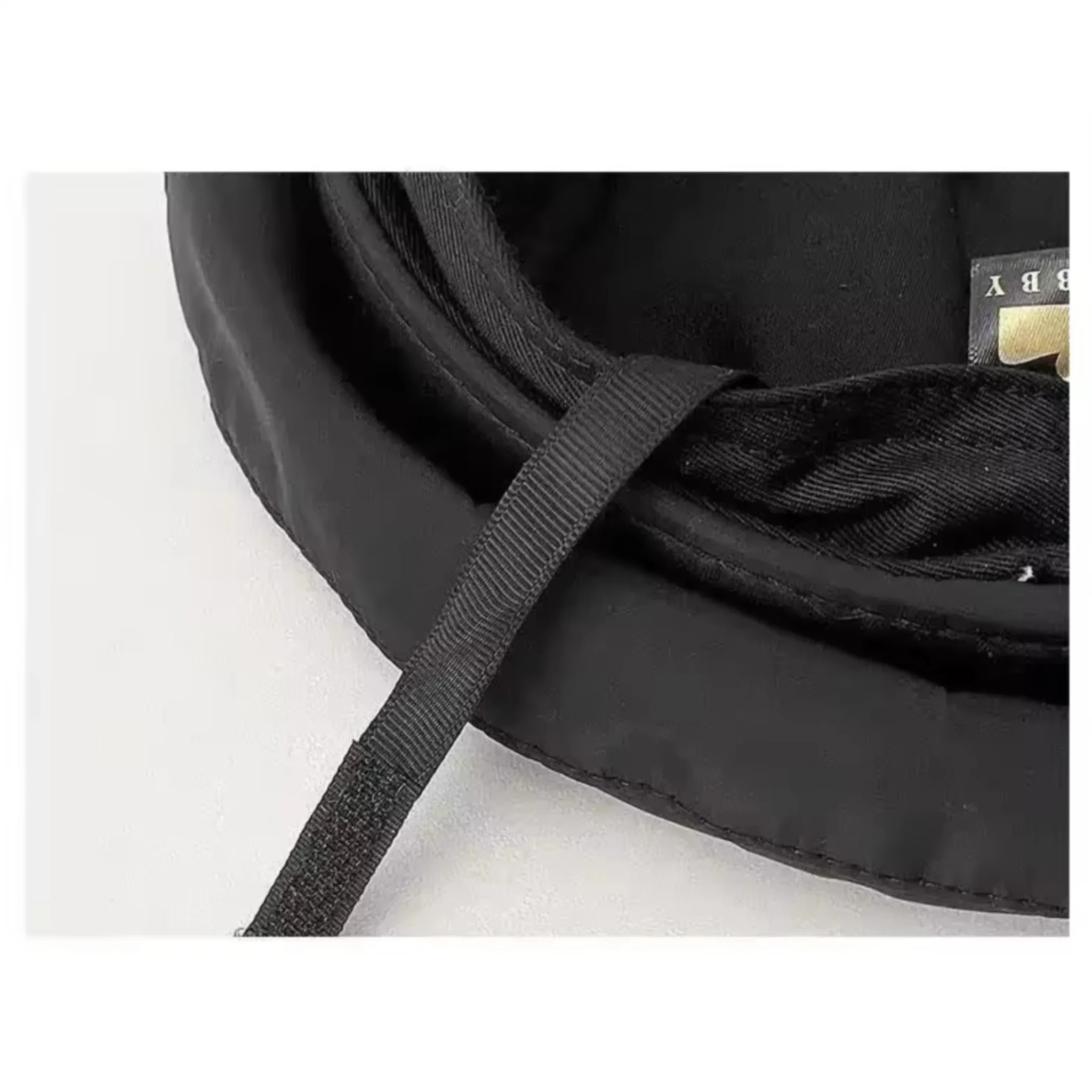 Black Buckle Chain Strap Beret - Image 3