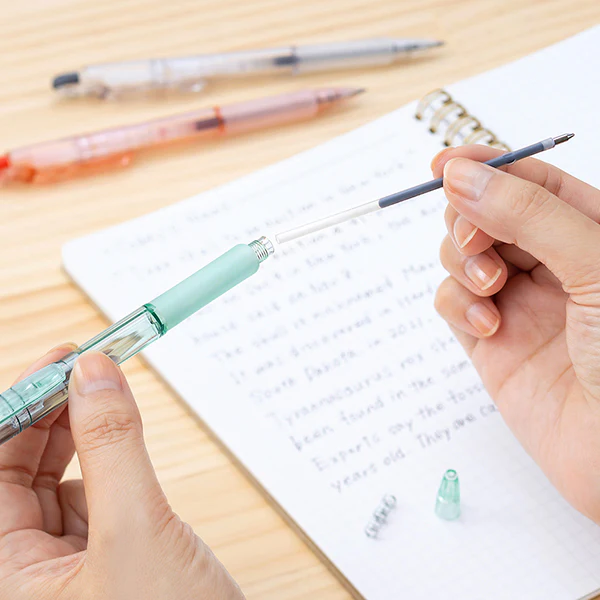 Zebra Biotube Jim Knock Ballpoint Pen -  Ocean blue green - Image 3