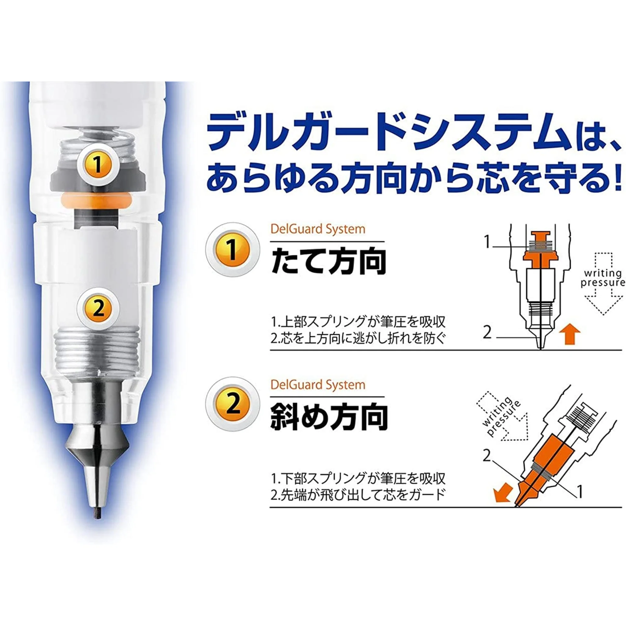 PRE-ORDER MAY! Zebra DelGuard - Mechanical Pencil - 0.3mm - Black - Image 2
