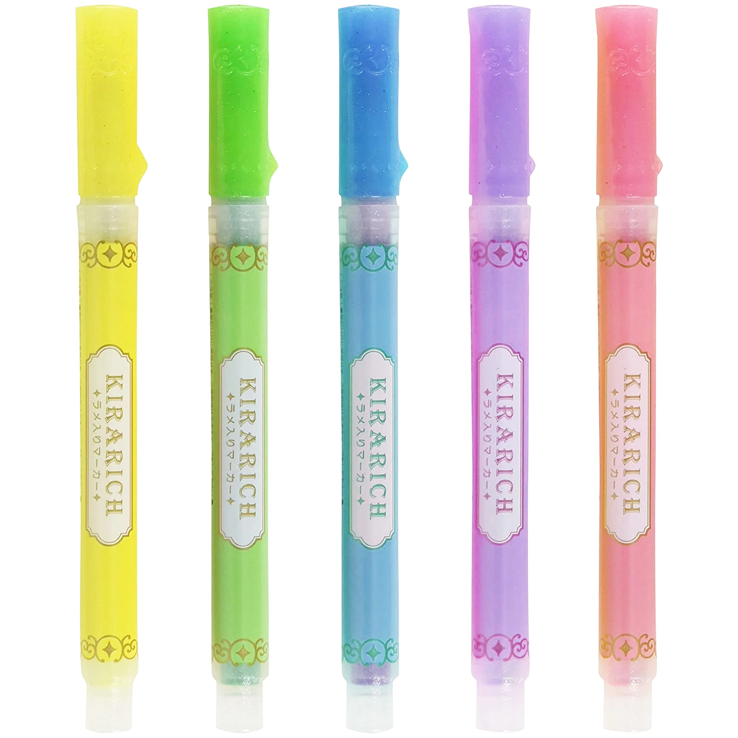 Zebra Kirarich Sparkle Glitter Highlighters Set of 5 - Image 3