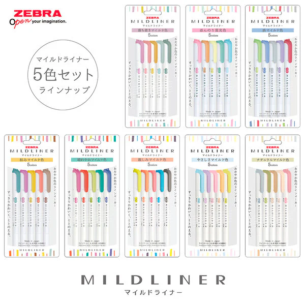 Zebra Mildliner Calm Mild Color - Set of 5 - Image 5