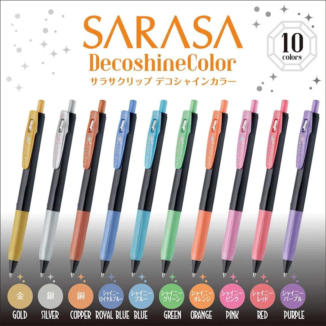 Zebra Sarasa DecoShine Clip 0.5mm - Set of 10 - Image 2