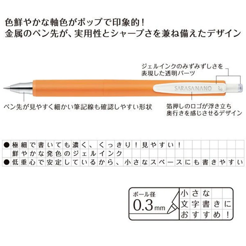 Zebra Sarasa Nano 0.3mm - Blue - Image 5
