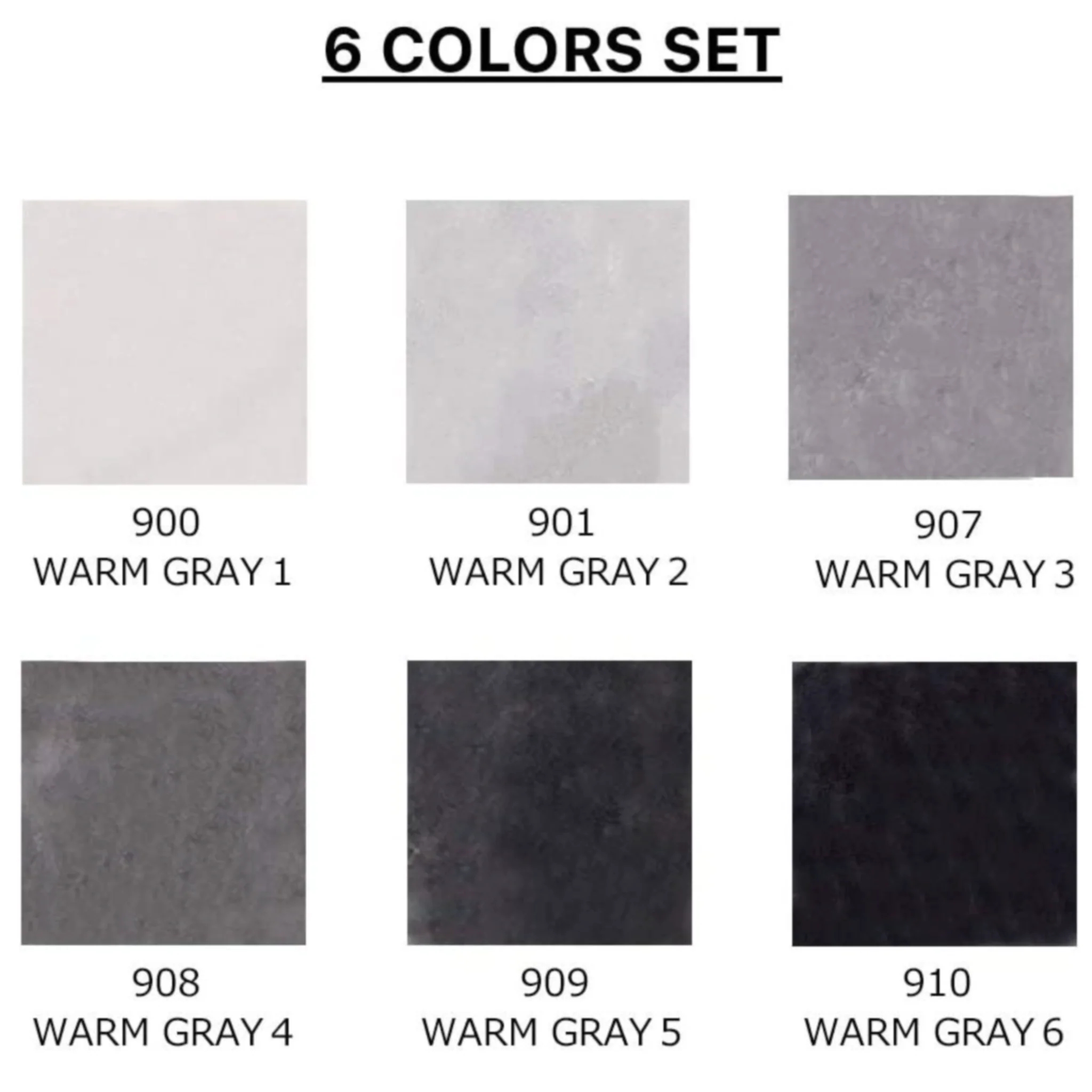 RESTOCK! Kuretake ZIG - Clean Color Real Brush Pen Markers - Warm Grey Set of 6 - Image 3