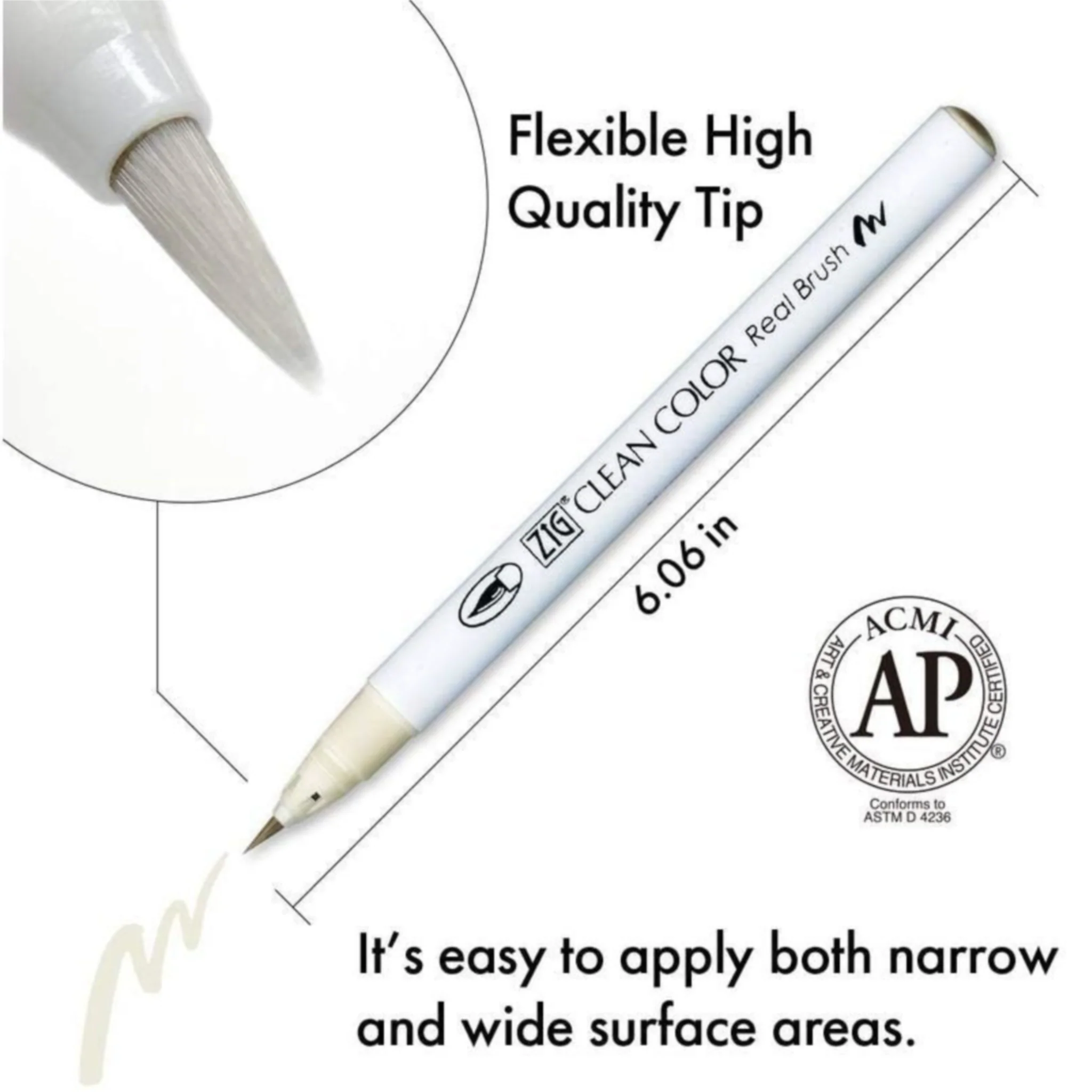 RESTOCK! Kuretake ZIG - Clean Color Real Brush Pen Markers - Warm Grey Set of 6 - Image 5